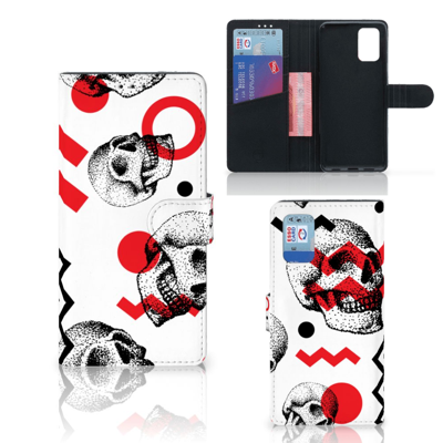Telefoonhoesje met Naam Samsung Galaxy A02s | M02s Skull Red Telefoonhoesje met Naam Samsung Galaxy A02s | M02s Skull Red