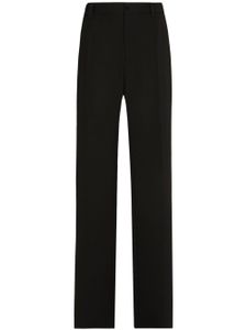 Dolce & Gabbana pantalon en laine vierge à taille haute - Noir