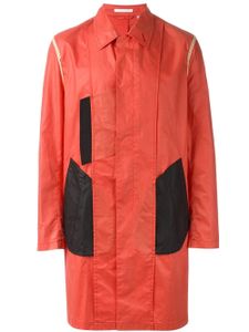 Helmut Lang Pre-Owned manteau bicolore - Rouge