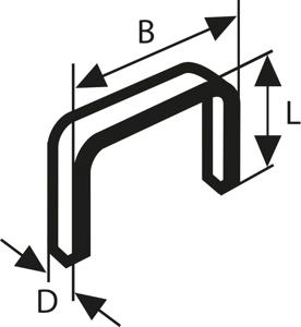 Bosch Accessories 2609200207 Nieten met plat draad Type 52 1000 stuk(s) Afm. (l x b) 12 mm x 12.3 mm