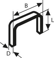 Bosch Accessories 2609200230 Nieten met plat draad Type 57 1000 stuk(s) Afm. (l x b) 8 mm x 10.6 mm - thumbnail