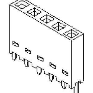 Molex 901471103 Female header, inbouw (standaard) Totaal aantal polen: 3 Rastermaat: 2.54 mm Inhoud: 1 stuk(s) Tube