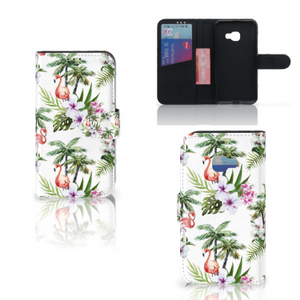 Samsung Galaxy Xcover 4 | Xcover 4s Telefoonhoesje met Pasjes Flamingo Palms