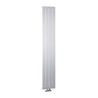 Designradiator Sapho Colonna Recht Middenaansluiting 29.8x180 cm 614W Zilver Sapho