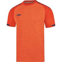 JAKO Heren Prestige KA shirt, Flame gemêleerd/Navy, S