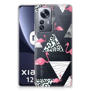 Xiaomi 12 Pro TPU Hoesje Flamingo Triangle