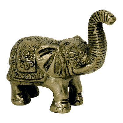 Minibeeldje Olifant Messing - 7 cm (Model 2)