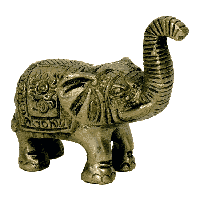 Minibeeldje Olifant Messing - 7 cm (Model 2)