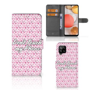 Samsung Galaxy A42 5G Portemonnee Hoesje Flowers Pink DTMP