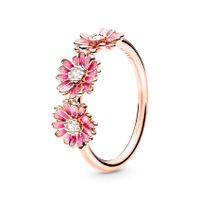 Pandora Rose 188792C01 Ring zilver rosekleurig Daisy Trio