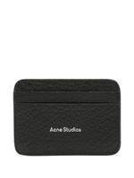 Acne Studios porte-cartes en cuir à logo imprimé - Noir