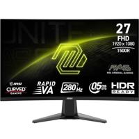MSI MAG 276CXFDE, Gaming-Monitor - (68.6 cm (27 Zoll), schwarz, FullHD, Rapid VA, Curved, HDMI, DP, 280Hz Panel) [Energieklasse E] (9S6-3CE01M-015)