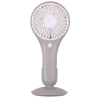 Draagbare USB ventilator met standaard - grijs - kunststof - 20 x 10 cm