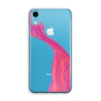 Paarse stroom: iPhone XR Transparant Hoesje - thumbnail