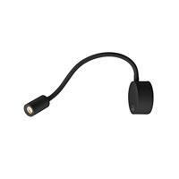 SLV wandopbouwarmatuur DIO FLEX PLATE ledwandverlichting binnen, muurlamp, slaapkamer lamp, ledspot, opbouwarmatuur, wandopbouwarmatuur, wandspot 2700K 1,9 W 82 lm zwart 45 graden