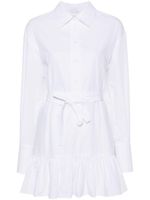 Patou robe-chemise courte à volants - Blanc - thumbnail