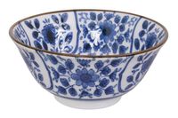 Blauw/Witte Kom - Mixed bowls - 15 x 6,8cm 500ml