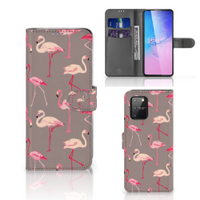 Samsung S10 Lite Telefoonhoesje met Pasjes Flamingo - thumbnail