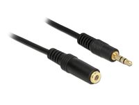 Delock 83766 Stereo Jack Verlengkabel 3,5 mm 3-pins male > female 2 m zwart