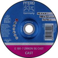 PFERD 62217738 E 180-7 ZIRKON SG CAST Afbraamschijf gebogen Diameter 180 mm Boordiameter 22.23 mm Grijs/grauw sferoïdisch gietijzer, Giethuid 10 stuk(s)