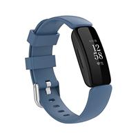By Qubix - Compatible met Fitbit Inspire 2 & Ace 3 - Sportbandje met gesp - Maat: Large - Blauw - Compatible fitbit bandje