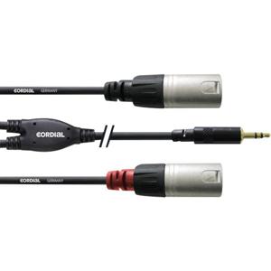 Cordial CFY 3 WMM audio kabel 3 m 3.5mm 2 x XLR (3-pin) Zwart