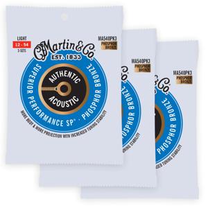 Martin Strings MA540PK3 Authentic SP Phosphor Bronze 3-Pack