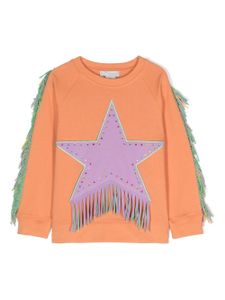 Stella McCartney Kids sweat à frange en coton biologique - Orange