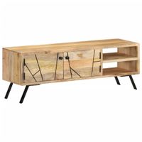 Tv-meubel 110x30x40 cm massief mangohout