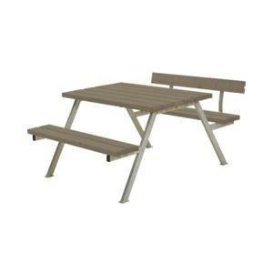 Picknicktafel Balkon Alpha Grijs Bruin 1 Rugleuning