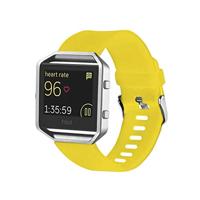 By Qubix - Compatible met Fitbit Blaze sport horloge band/siliconen alleen voor Compatible met Fitbit Blaze - Geel - Compatible fitbit bandje