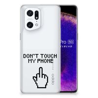 OPPO Find X5 Pro Silicone-hoesje Finger Don't Touch My Phone