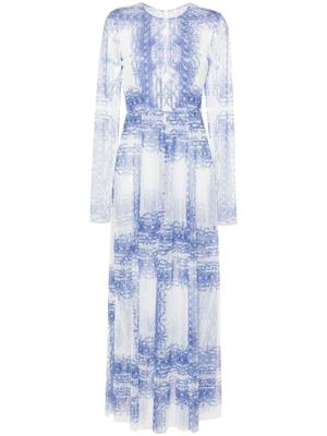 Philosophy Di Lorenzo Serafini Maxi-jurk met bloemenprint - Blauw