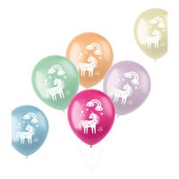 Folat BV Latex Ballonnen Unicorns & Rainbows, 6st.