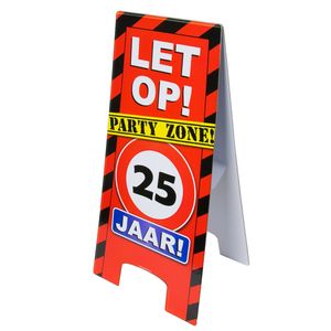 Verjaardag versiering 25 jaar feestdecoratie bord   -