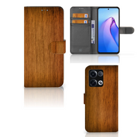 OPPO Reno8 Pro Book Style Case Donker Hout