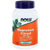 NOW Magnesium citraat 200 mg (100 tab) - thumbnail