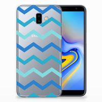 Samsung Galaxy J6 Plus (2018) TPU bumper Zigzag Blauw - thumbnail