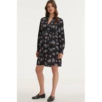 PIECES Maternity zwangerschapsjurk Lunilla van gerecycled polyester /oranje/blauw