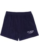 Sporty & Rich Tennis Terry cotton shorts - Bleu - thumbnail