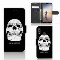 Telefoonhoesje met Naam Huawei P20 Lite Skull Eyes