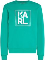 Karl Lagerfeld sweat en coton biologique à logo imprimé - Vert - thumbnail