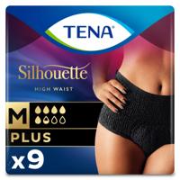 TENA Silhouette Plus - High Waist - Noir - Medium - 9 stuks