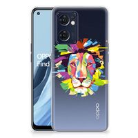 OPPO Reno 7 5G | Find X5 Lite Telefoonhoesje met Naam Lion Color - thumbnail