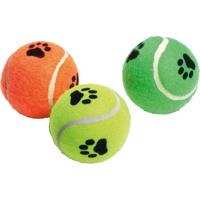 Hondenspeelgoed Tennisbal Smash met Squeaker 3 stuks - 6,5 cm 6 cm Flamingo Willekeurig