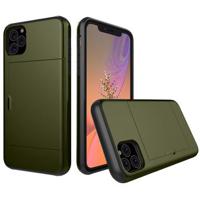 iPhone 11 Pro Hybrid Case with Sliding Card Slot - Army Green - thumbnail