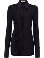 Victoria Beckham chemise à fronces - Noir - thumbnail