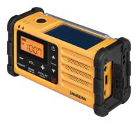 Sangean MMR-88 Outdoorradio VHF (FM), Middengolf Noodradio Acculaadfunctie, Zaklamp, Oplaadbaar, Handslinger, Zonnepaneel Zwart, Geel - thumbnail