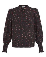 MSCH - Zwart Blouse bloemprint - Maat XS