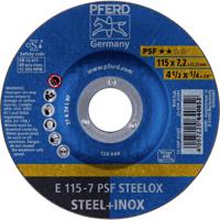 PFERD 62011640 E 115-7 PSF STEELOX Afbraamschijf gebogen Diameter 115 mm Boordiameter 22.23 mm RVS, Staal 10 stuk(s) - thumbnail